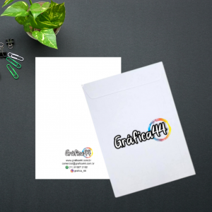 Envelope Saco Papel Offset 75g Branco 22.9x32.4cm 4x0 - Colorido Frente Impressão Simples - Com borda Corte padrão. 